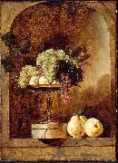 Frans Snyders Grapes Peaches and Quinces in a Niche oil